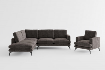 Bali von Primavera Furniture - Polstergarnitur links dunkelbraun