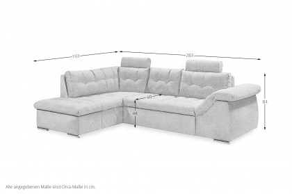 Oman 2 von ED-Lifestyle - Ecksofa Variante links grey