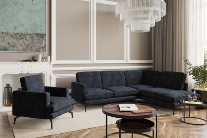 Bali von Primavera Furniture - Polsterecke rechts dunkelblau