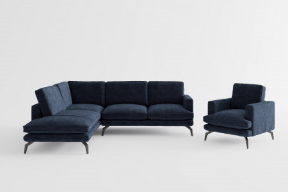 Bali von Primavera Furniture - Polsterecke links dunkelblau