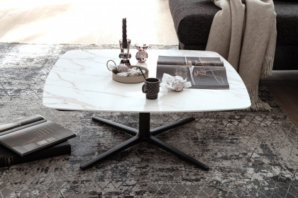 Derby-living von SCHÖNER WOHNEN - Couchtisch Keramik carrara/ Metall