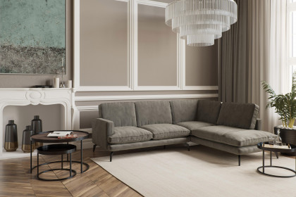Bali von Primavera Furniture - Ecksofa rechts mausgrau