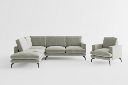 Bali von Primavera Furniture - Ecksofa links mausgrau