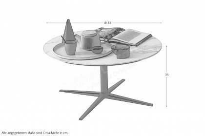 Corby von SCHÖNER WOHNEN - Couchtisch Dekton laurent/ Metall