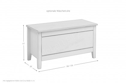 Eva von Jumek - Schlafzimmer-Set mit Landhaus-Feeling weiß-grau