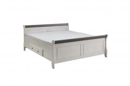Eva von Jumek - Schlafzimmer-Set mit Landhaus-Feeling weiß-grau