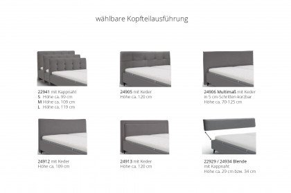 HU-PB24036 von Hukla - Polsterbett KT 24912 natur