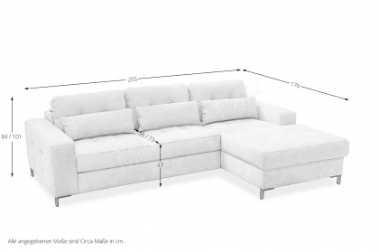 Bonito von Exxpo - Ecksofa rechts hellbraun