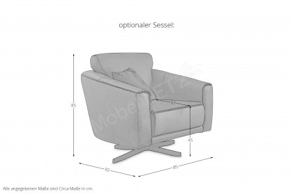 MR 2490 von Musterring - Sofa braun