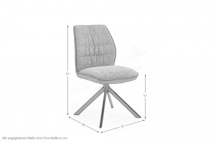 Gent von Niehoff Sitzmöbel - Speisezimmerstuhl in Grey