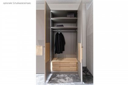 V/lacera sleeping von Voglauer - Kleiderschrank Lack cubanitgrau - Wildeiche