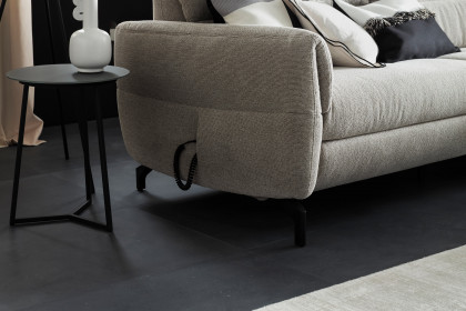 Connect-living von SCHÖNER WOHNEN - Couchtisch Glas schiefer/ Metall anthrazit
