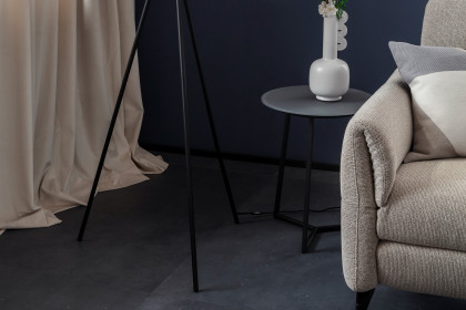 Connect-living von SCHÖNER WOHNEN - Couchtisch S410 Glas schiefer/ Metall anthrazit