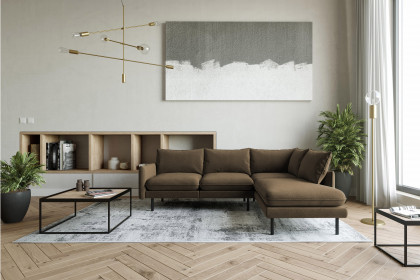 Samos von Primavera Furniture - Eckgarnitur rechts taupe