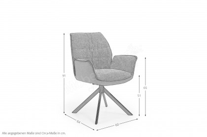 Gent von Niehoff Sitzmöbel - Armlehnenstuhl in Grey/ Anthrazit