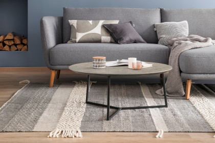 Connect-living von SCHÖNER WOHNEN - Couchtisch S412 Keramik beton/ Metall anthrazit