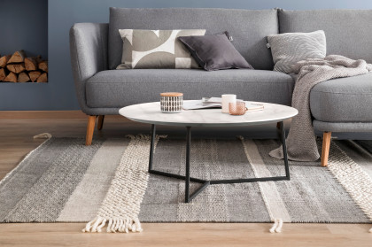 Connect-living von SCHÖNER WOHNEN - Couchtisch S412 Keramik carrara/ Metall anthrazit