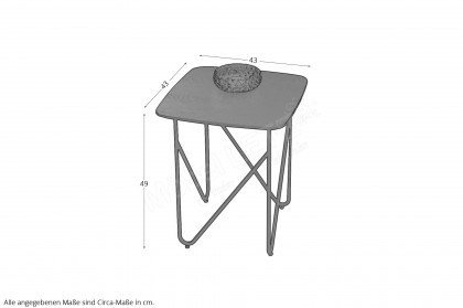 Solo-living von SCHÖNER WOHNEN - Couchtisch S420 Keramik basalto/ Metall anthrazit