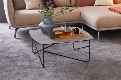 Solo-living von SCHÖNER WOHNEN - Couchtisch S422 Keramik beton/ Metall anthrazit