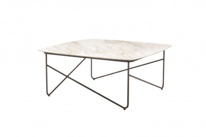 Solo-living von SCHÖNER WOHNEN - Couchtisch S422 Keramik cararra/ Metall anthrazit