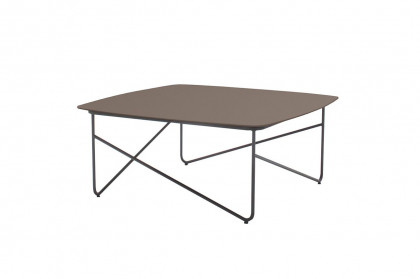 Solo-living von SCHÖNER WOHNEN - Couchtisch S422 Glas taupe/ Metall anthrazit