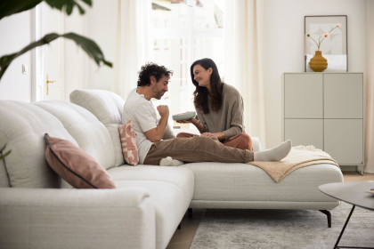 MR 2490 von Musterring - Ecksofa Ausführung rechts ivory