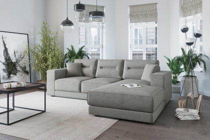Verona von Primavera Furniture - Ecksofa rechts graubeige