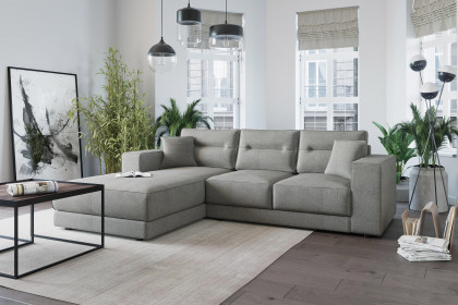 Verona von Primavera Furniture - Ecksofa links graubeige
