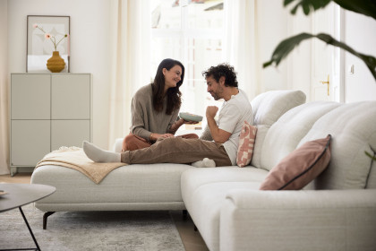 MR 2490 von Musterring - Ecksofa Ausführung links ivory