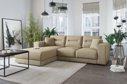 Verona von Primavera Furniture - Ecksofa Variante links dunkelbeige