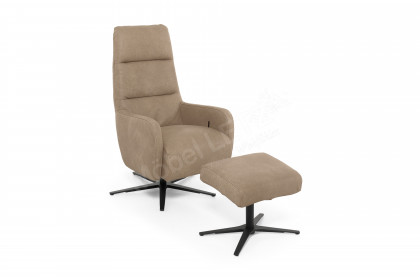 PN-RS24078 von Polinova - Sessel inklusive Hocker stone