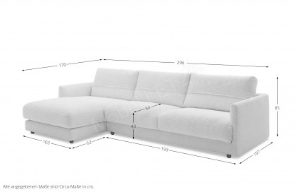 Garbo von SCHÖNER WOHNEN - Ecksofa links snow