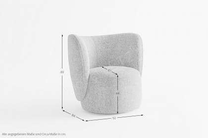 Boli von Primavera Furniture - Sessel hellgrau