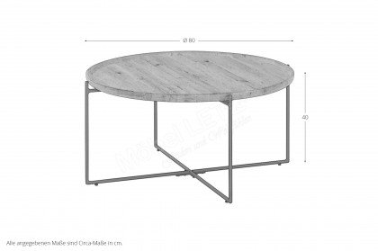 Treviso von A Better Place - Couchtisch mit massiver Eichentischplatte