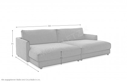 Garbo von SCHÖNER WOHNEN - Mega-Sofa navy