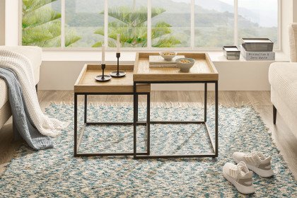 Ubeda von A Better Place - Couchtisch-Set Eiche/ Metall