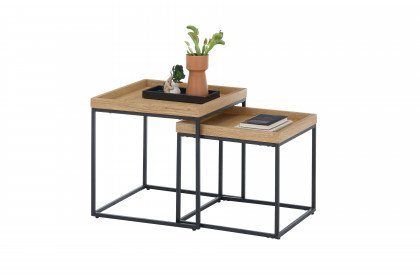 Ubeda von A Better Place - Couchtisch-Set Eiche/ Metall
