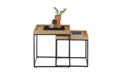 Ubeda von A Better Place - Couchtisch-Set Eiche/ Metall