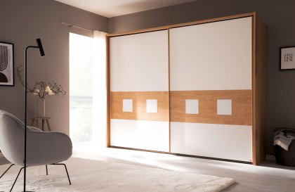 Multiline von SCHÖNER WOHNEN - Schwebetürenschrank mit Quadratabsetzungen