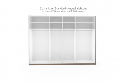 Multiline von SCHÖNER WOHNEN - Schwebetürenschrank mit Quadratabsetzungen
