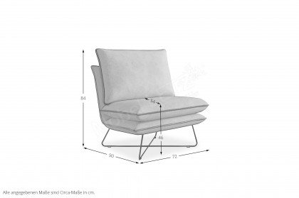 Skyline-LE25 von Primavera Furniture - Sessel light-grey