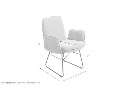 6339 von K+W Polstermöbel - Stuhl in Nature