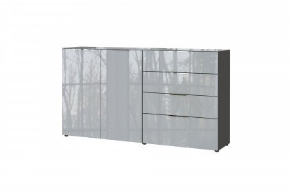 GW-Oakland von Germania - Kommode silbergrau mit Glas