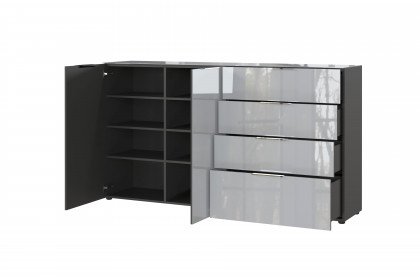 GW-Oakland von Germania - Kommode silbergrau mit Glas