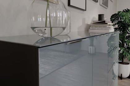 GW-Oakland von Germania - Kommode silbergrau mit Glas