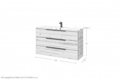 Serie 6110 von Pelipal - Badezimmer in Polar Pine