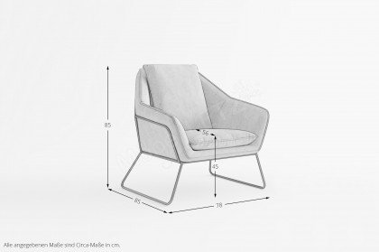 Gasoline von Primavera Furniture - Lounge-Sessel dark-grey
