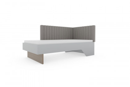 ZE+ von Rudolf - Bett mit Sockel 90x200 cm inklusive Kopf- und Rückenpolster