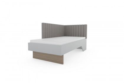 ZE+ von Rudolf - Bett mit Sockel 90x200 cm inklusive Kopf- und Rückenpolster
