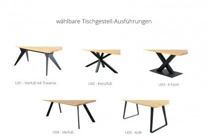 5301 von K+W Polstermöbel - Esstisch Asteiche natur